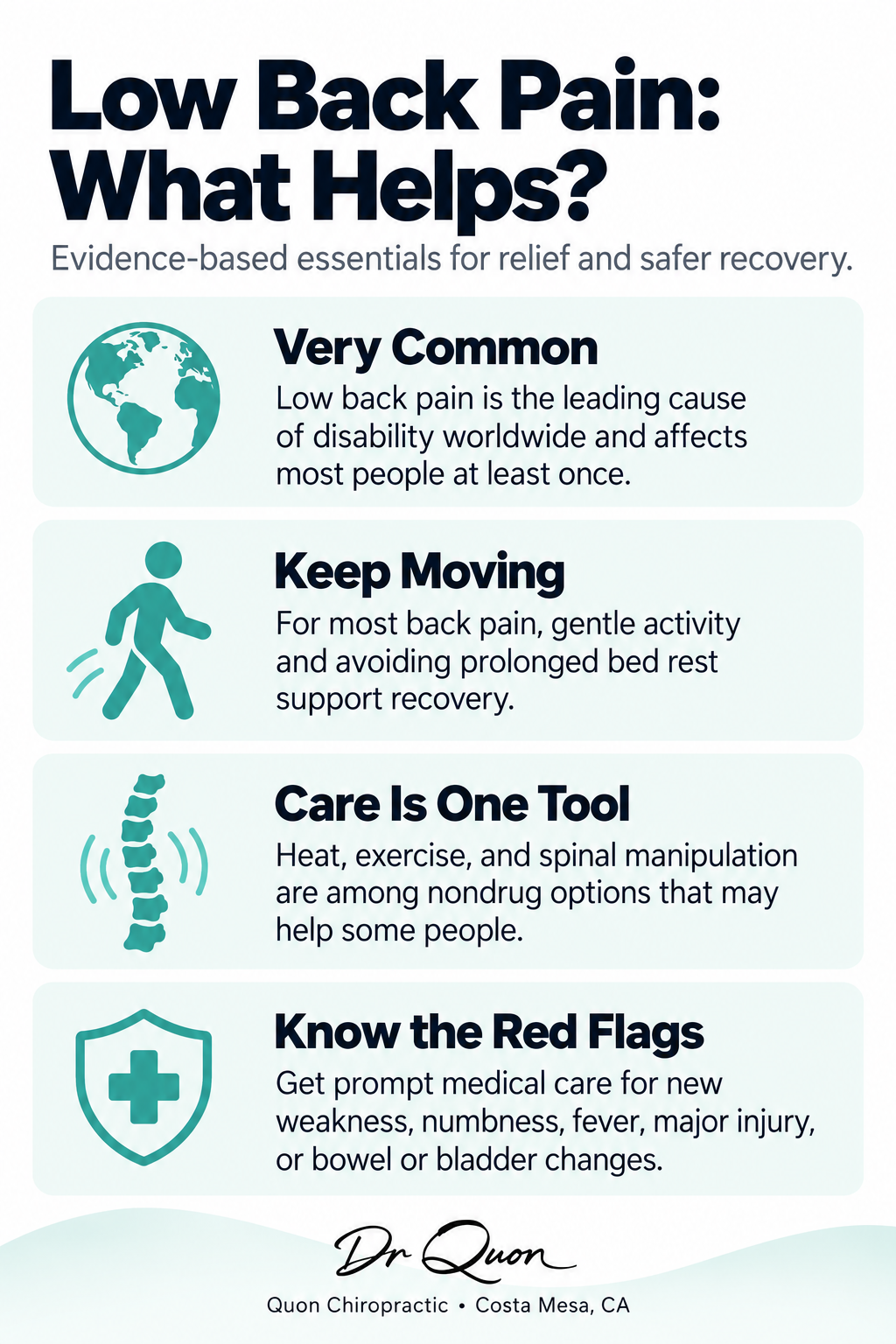 Costa Mesa Low Back Pain Infographic