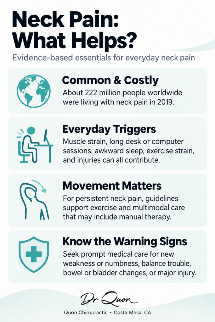 Costa Mesa Neck Pain Infographic