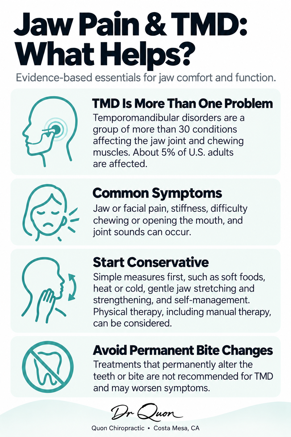 Costa Mesa TMJ and Jaw Pain Infographic